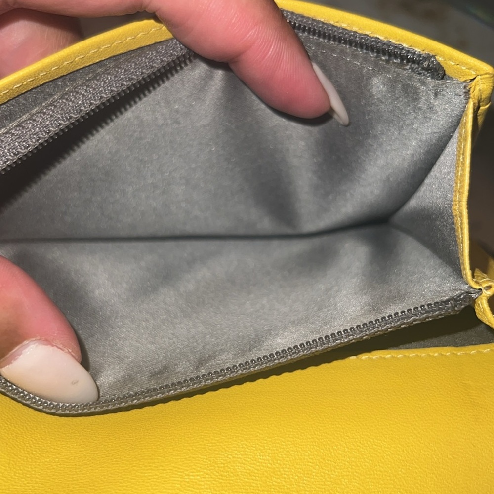 Preloved CHANEL CoCo Mark Long wallet - yellow calfskin leather with gunmetal - Picture 16 of 17